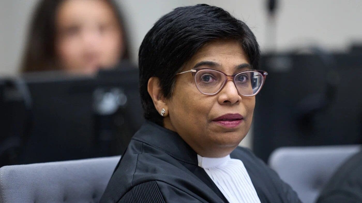 Deputy Prosecutor of the International Criminal Court (ICC), Nazhat Shameem Khan waits to hear the verdict of the ICC for Ali Muhammad Ali Abd al-Rahman, a Sudanese national, The Hague, on December 9, 2025.
